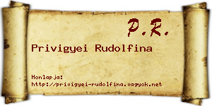 Privigyei Rudolfina névjegykártya